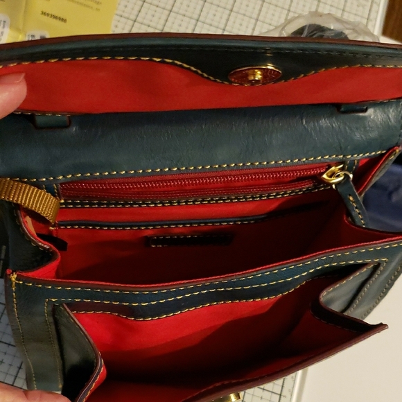 Dooney & Bourke Leather Crossbody Bag Denium - Picture 7 of 9